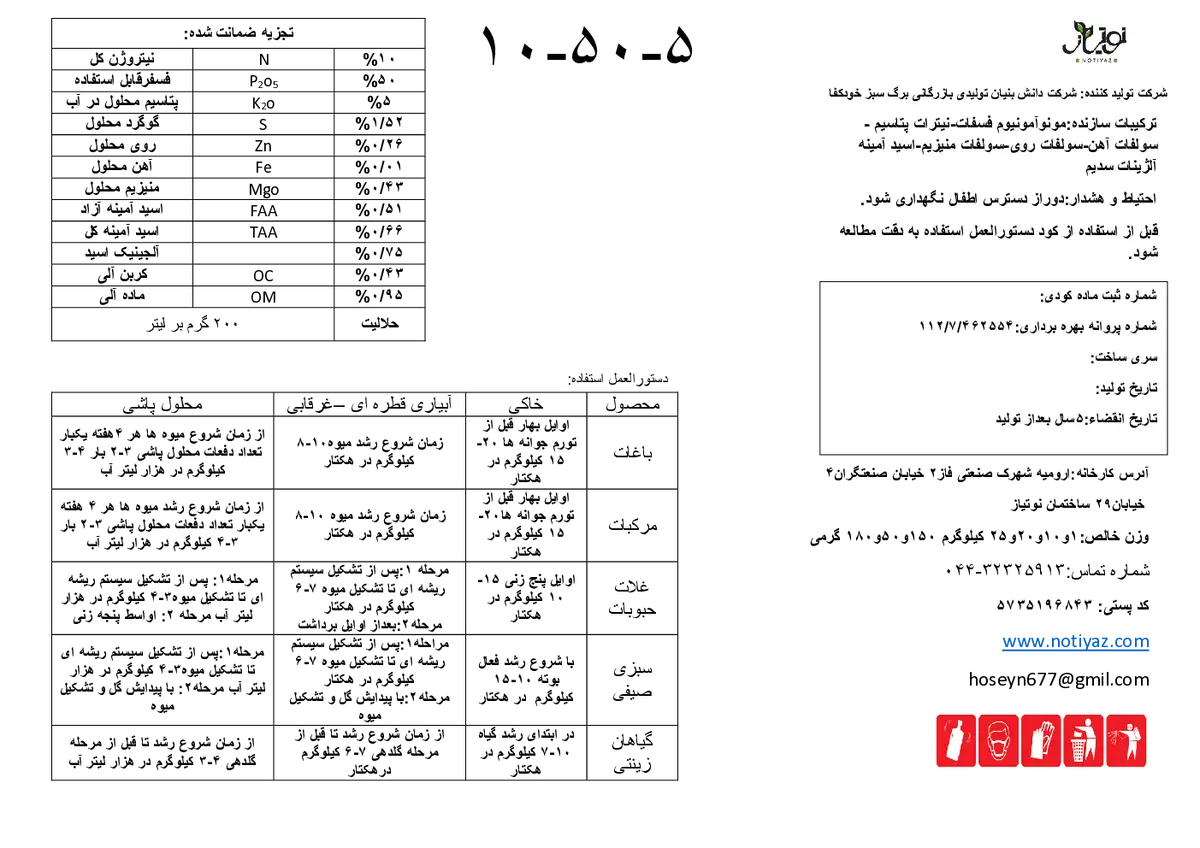 10-50-5 نوتیاز