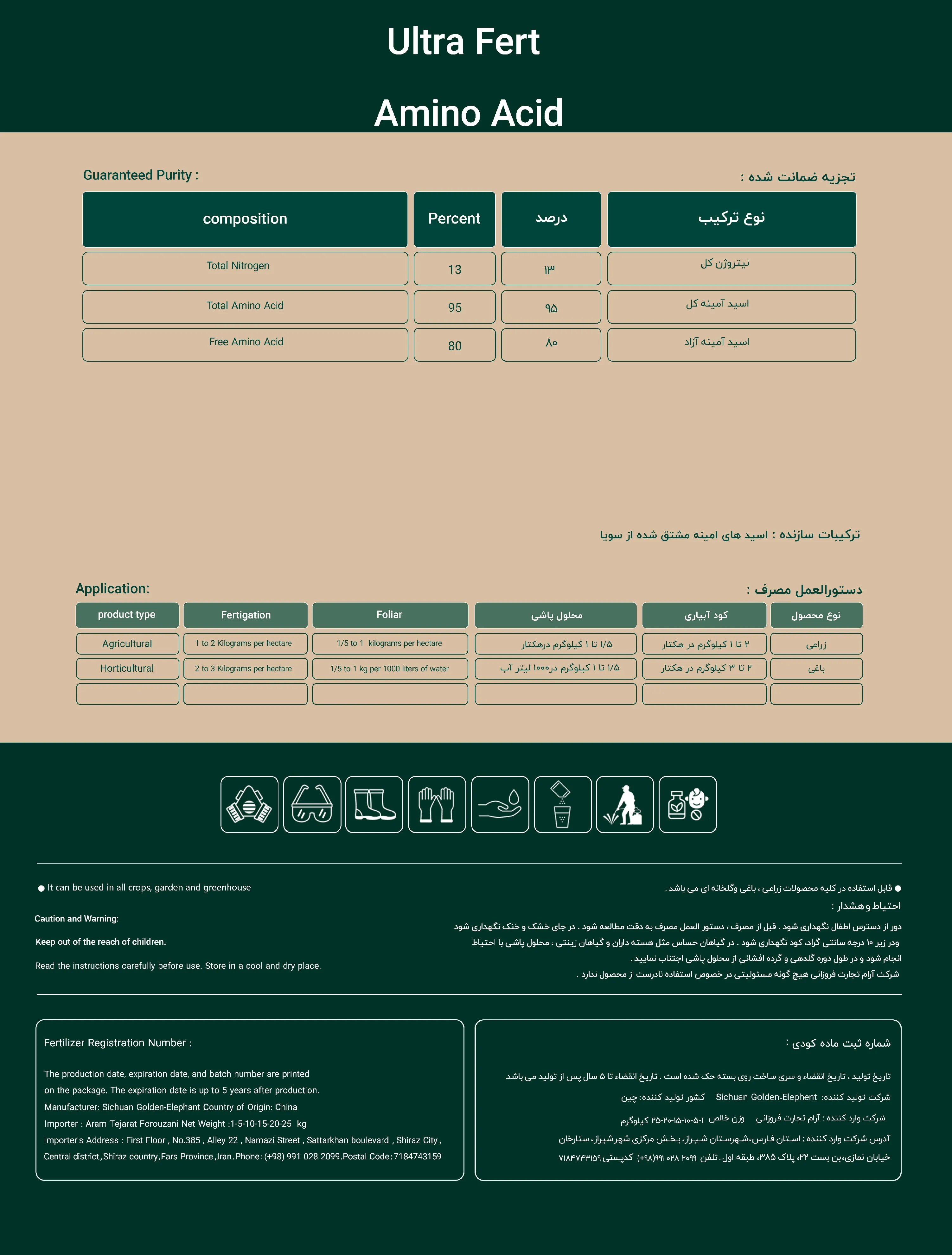 آلی جامد- اسیدآمینه ولترا فرت