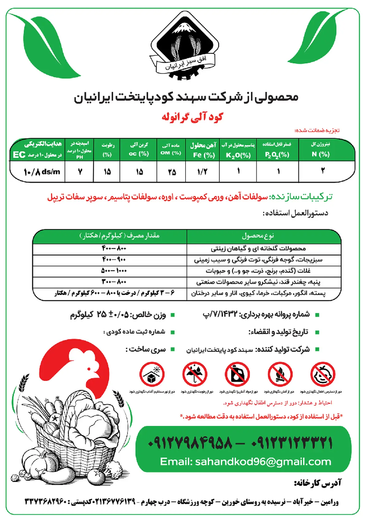 آلی جامد 1-1-2 ان پی کی افق سبز ایرانیان