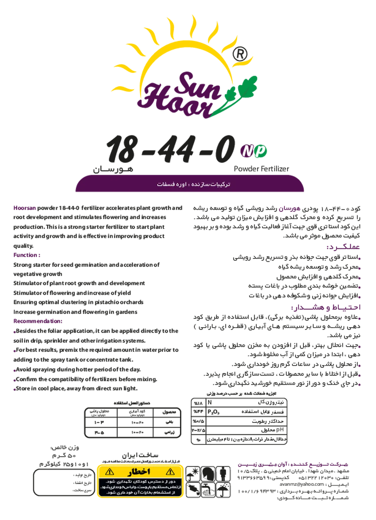 اوره فسفات هورسان