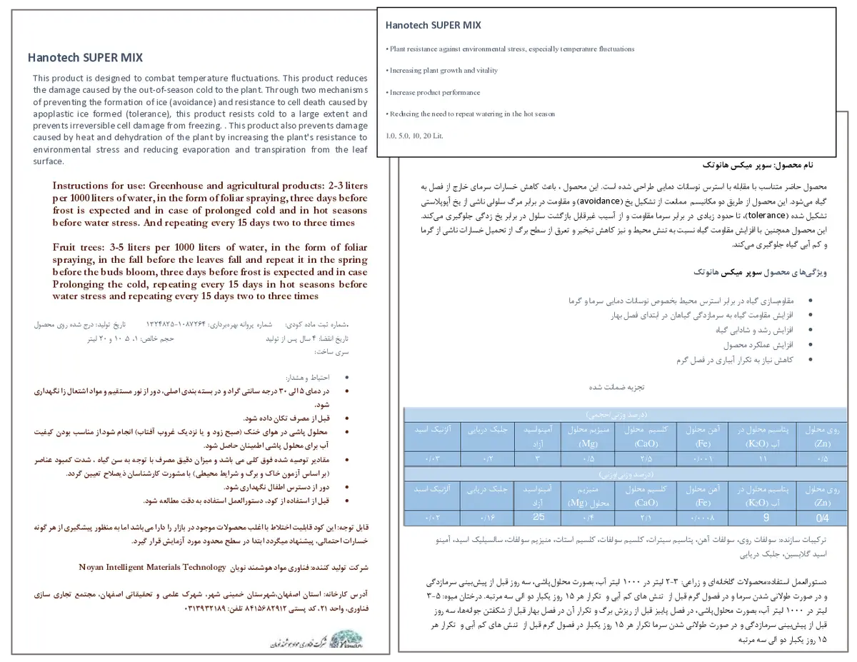 کود مایع هانوتک