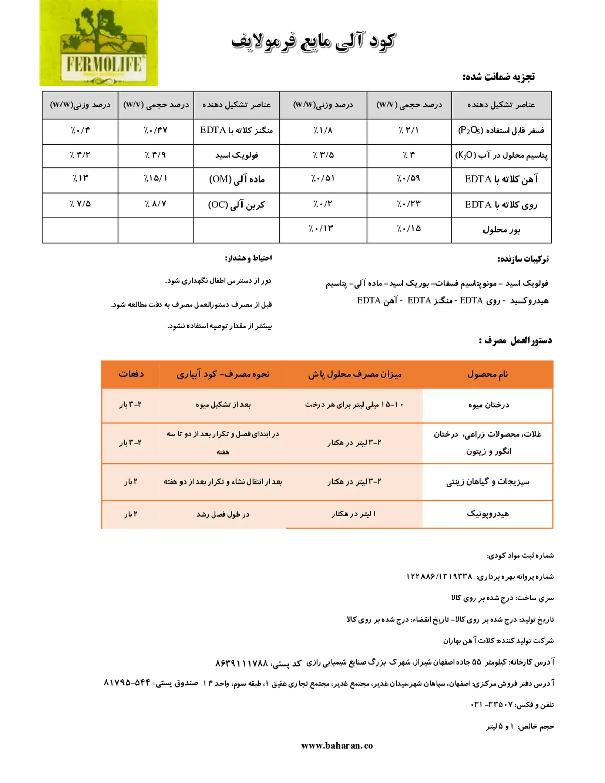 آلی مایع فرمولایف