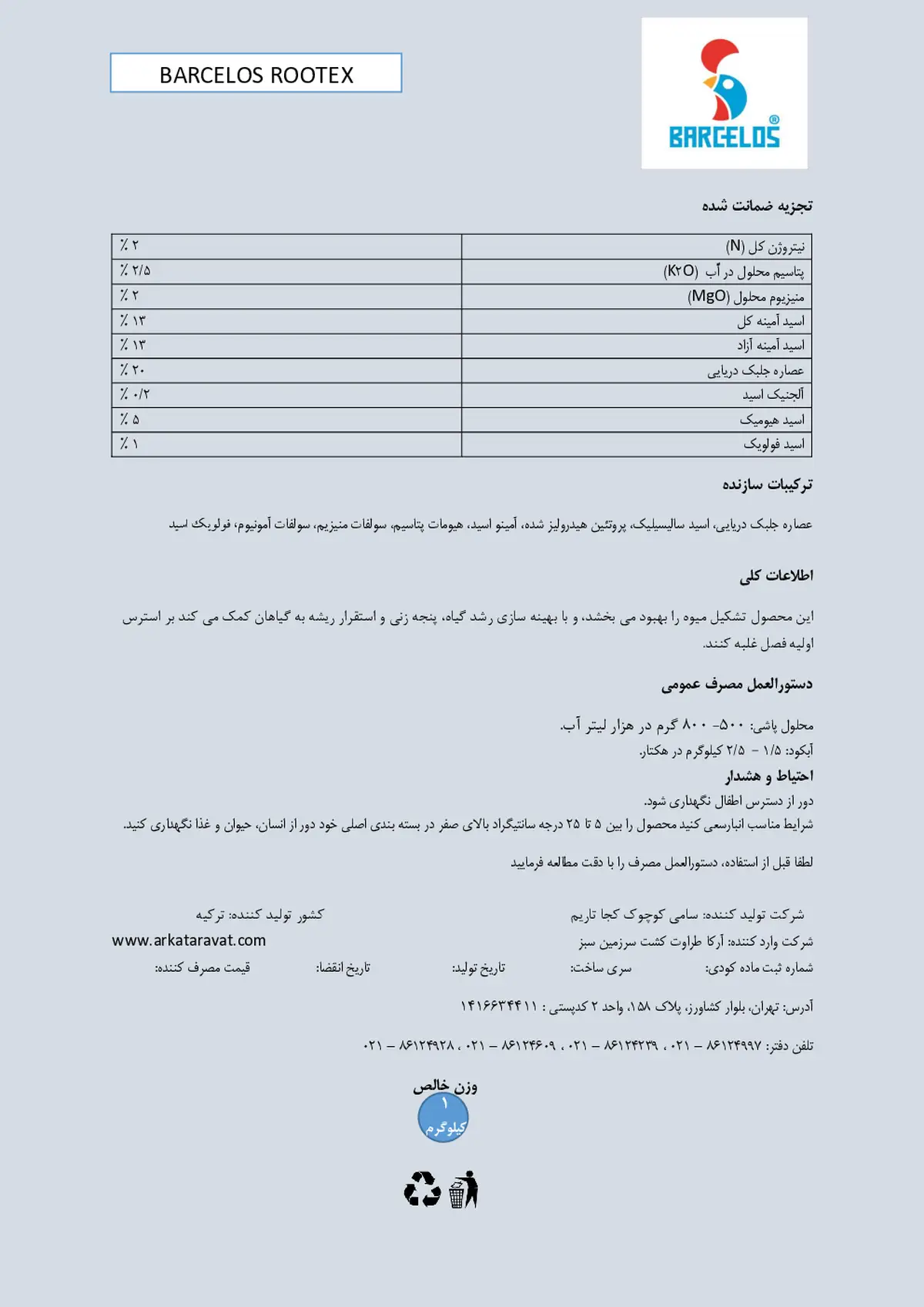 آلی جامد بارکلوس روتکس